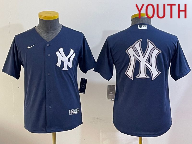 Youth New York Yankees Blank Blue Game 2024 Nike MLB Jersey style 12095